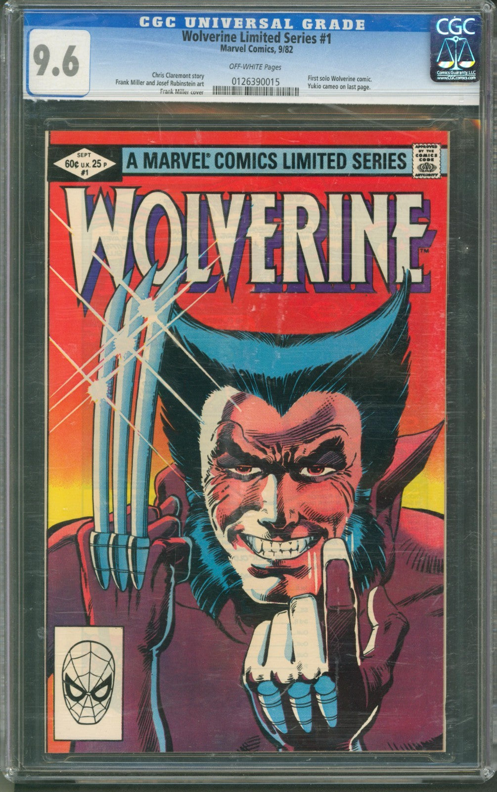 Wolverine Limited Series #1 CGC 9.6 Marvel Comics 1982 Yukio Cameo on Last Page
