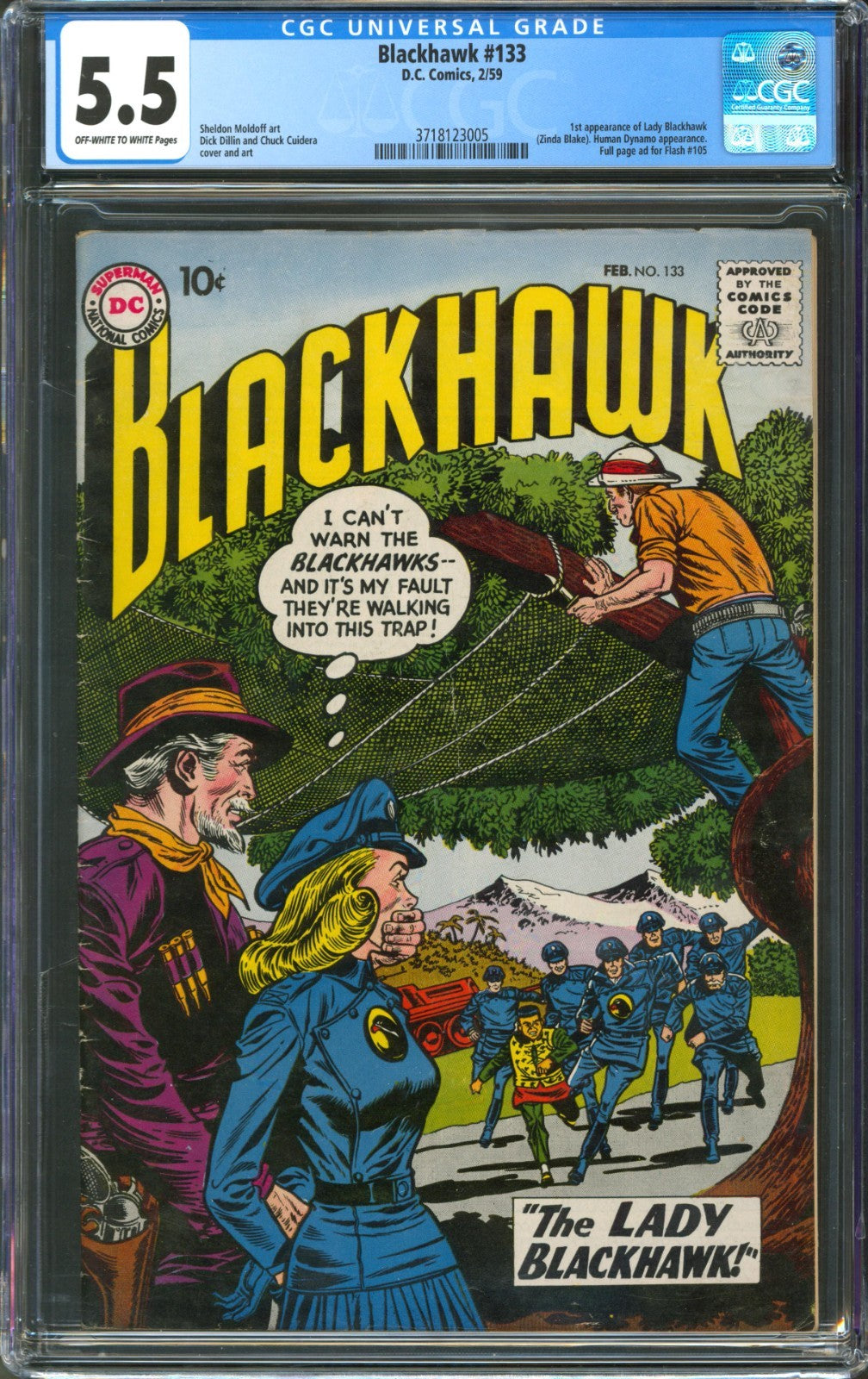 Blackhawk #133 CGC 5.5 D.C. Comics 1959 1st Appearance of Lady Blackhawk