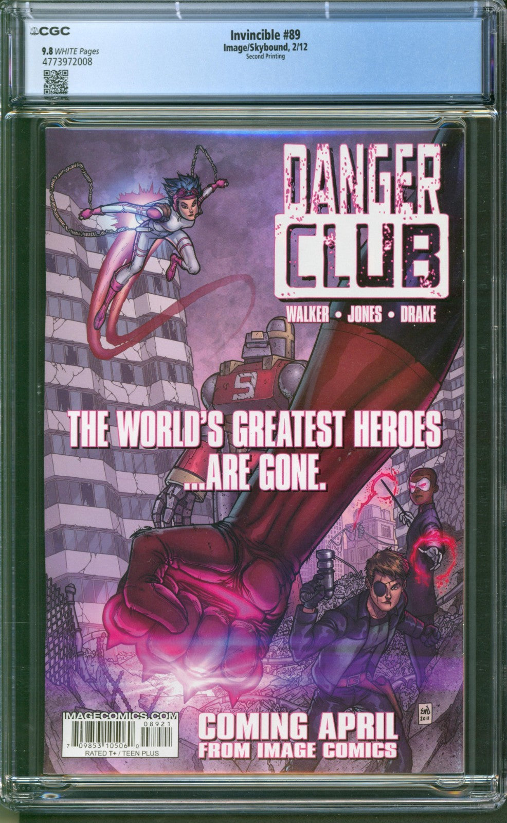Invincible #89 CGC 9.8 Image/Skybound 2012 Second Printing