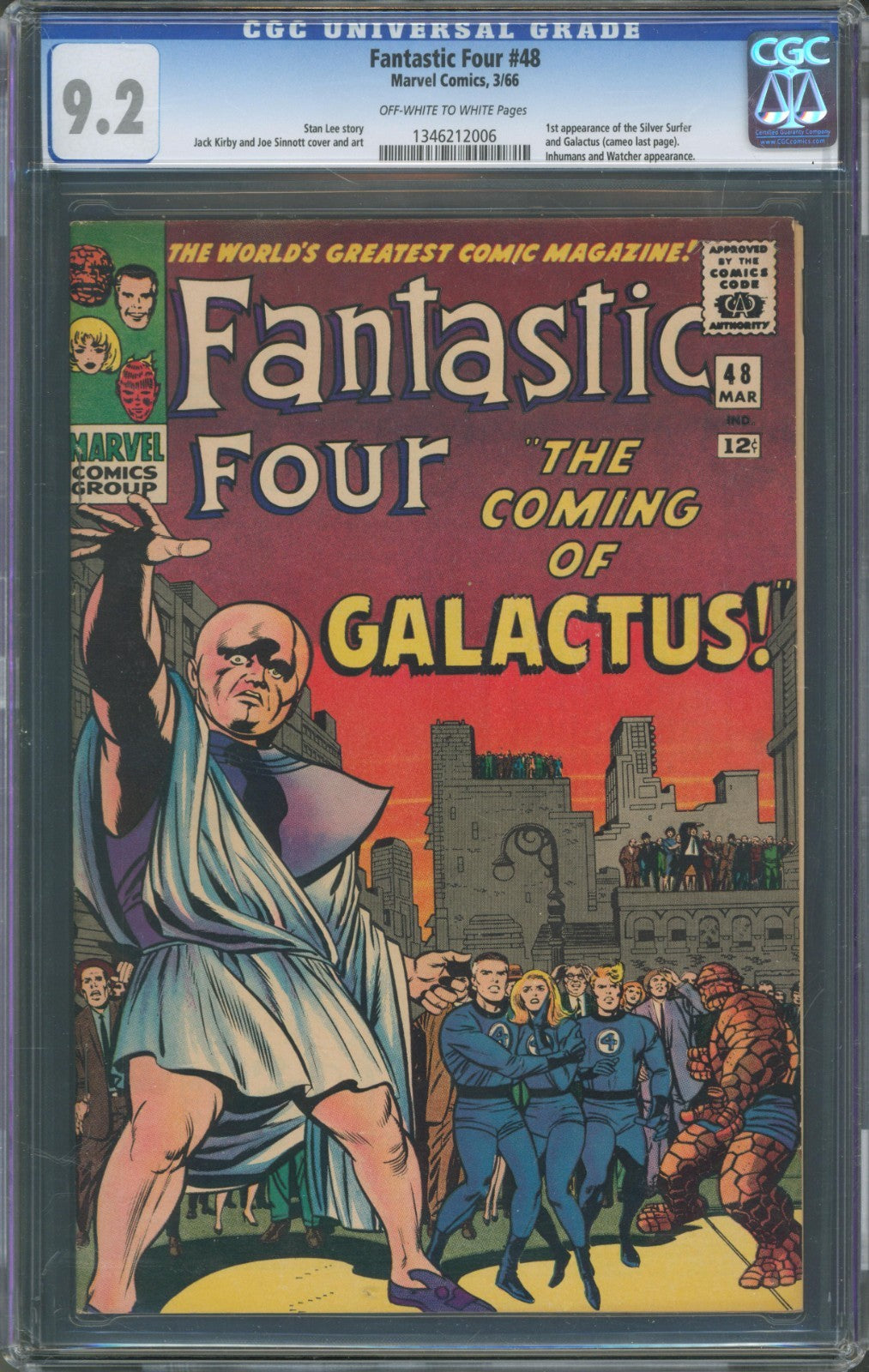 Fantastic Four #48 CGC 9.2 Marvel Comics 1966 1st Appearance of Silver Surfer