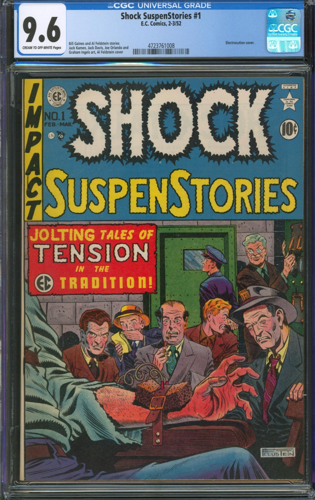 Shock SuspenStories #1 CGC 9.6 E.C. Comics 1952 Al Feldstein Electrocution Cover