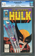 Incredible Hulk #340 CGC 9.2 Marvel Comics 1988 White Pages Hulk vs. Wolverine