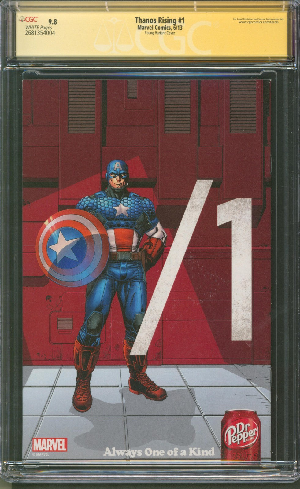 Thanos Rising #1 CGC 9.8 Marvel Comics 2013 Variant Signed by Skottie Young