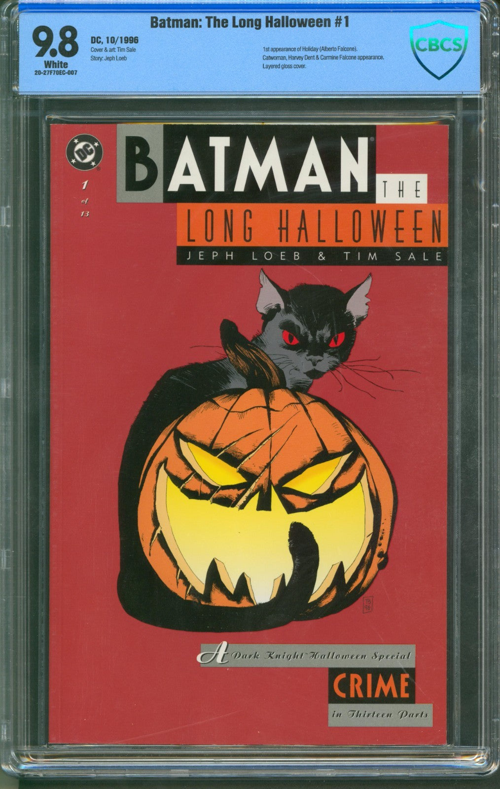 Batman: The Long Halloween #1 CBCS 9.8 D.C. 1996 1st Appearance of Holiday