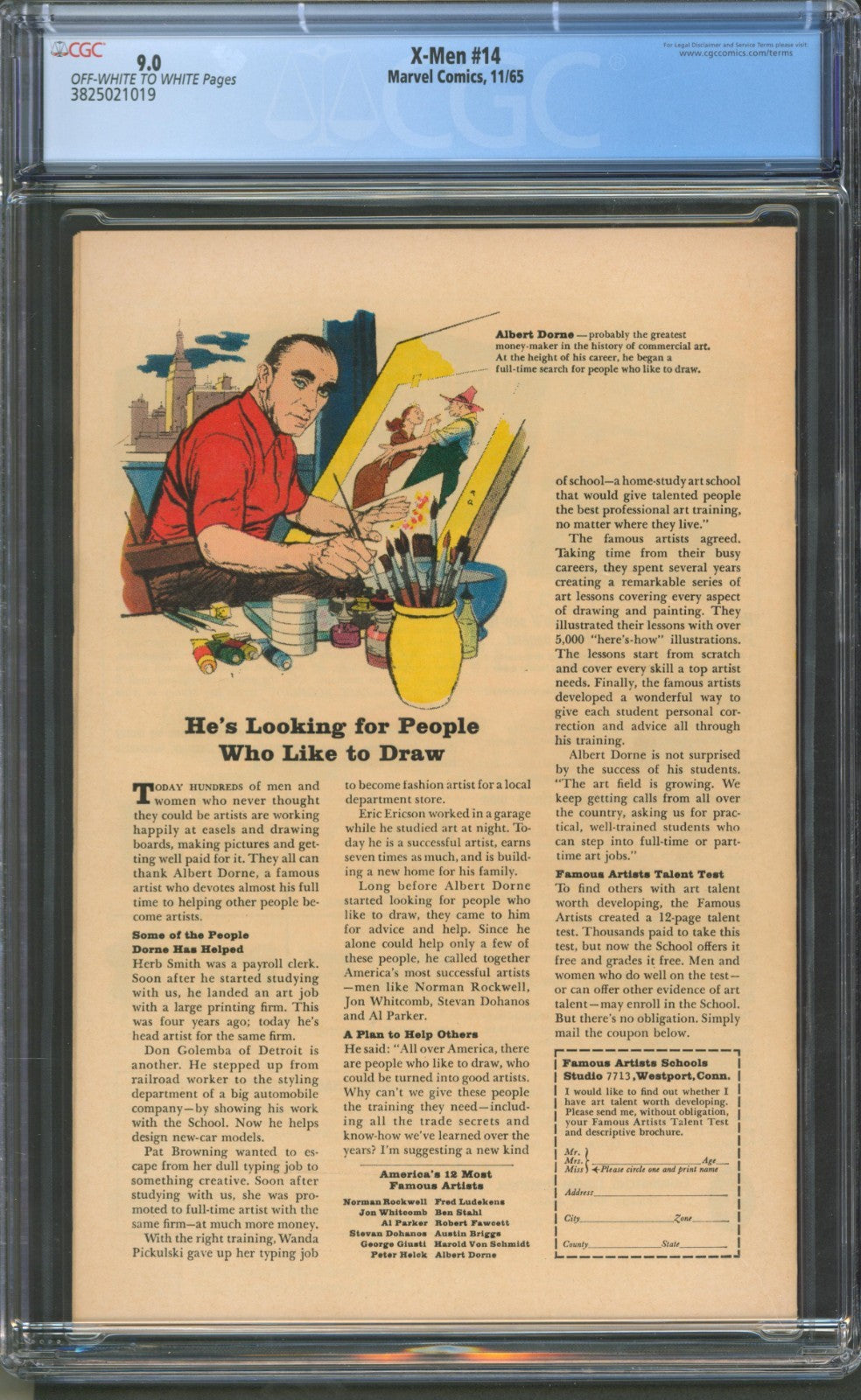 X-Men #14 CGC 9.0 Marvel Comics 1965 1st Appearance of the Sentinels