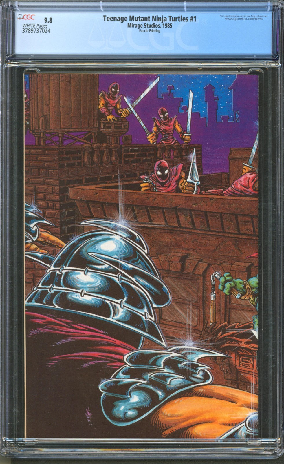 Teenage Mutant Ninja Turtles #1 CGC 9.8 Mirage Studios 1985 Fourth Printing