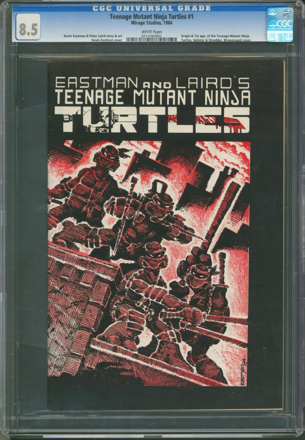 Teenage Mutant Ninja Turtles #1 CGC 8.5 Mirage Studios 1984 1st Print TMNT