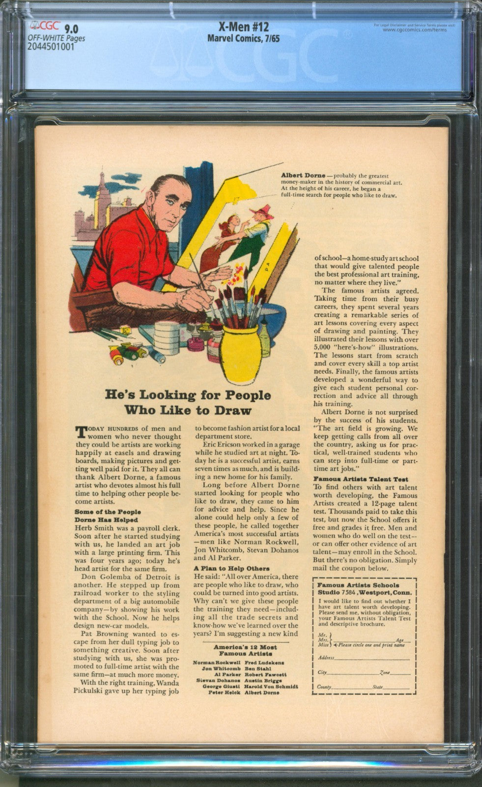 X-Men #12 CGC 9.0 Marvel Comics 1965 1st Appearance of the Juggernaut