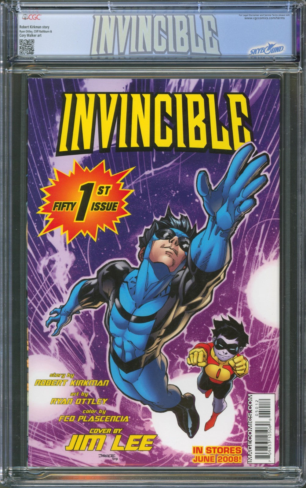 Invincible #50 CGC 9.8 Image Comics 2008 Second Printing Custom Label