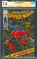Amazing Spider-Man #100 CGC 7.5 Marvel 1971 100th Anniversary Signed Stan Lee +2