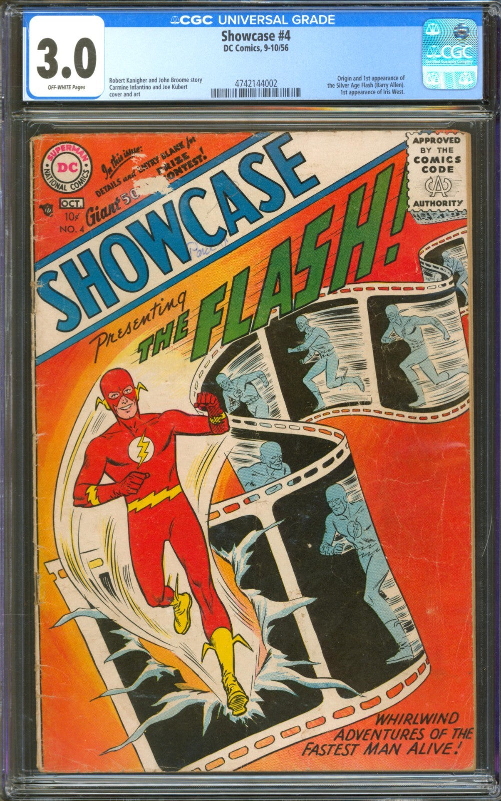 Showcase #4 CGC 3.0 D.C. Comics 1956 1st Appearance of the Silver Age Flash