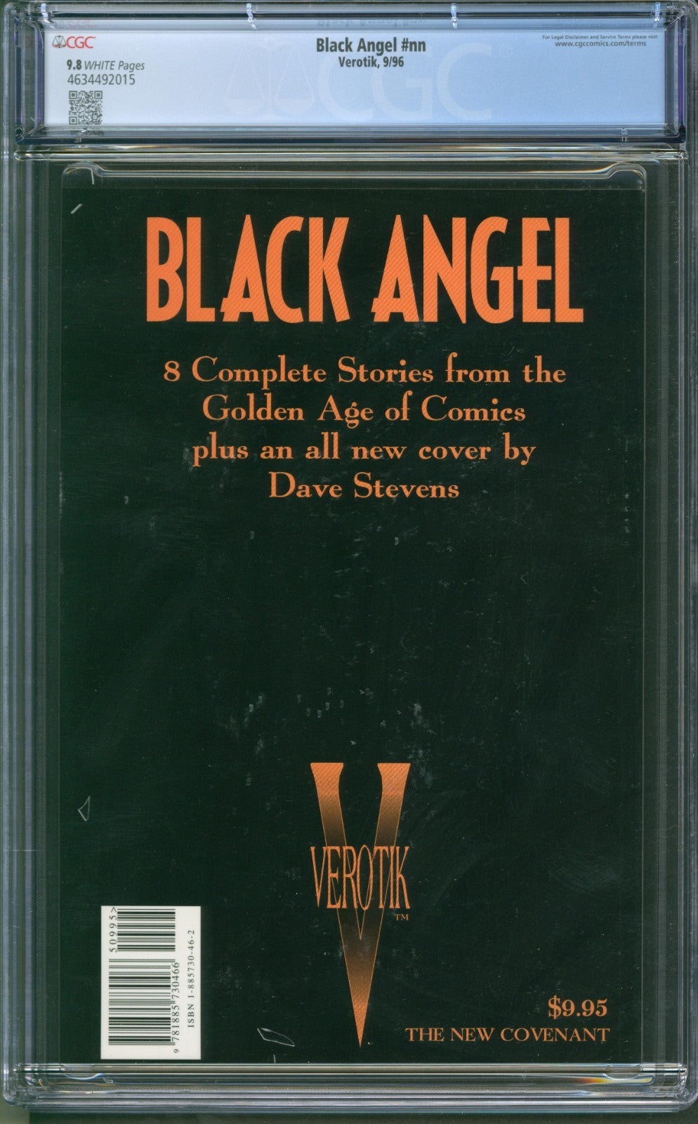 Black Angel #nn CGC 9.8 Verotik 1996 Dave Stevens Bondage Cover