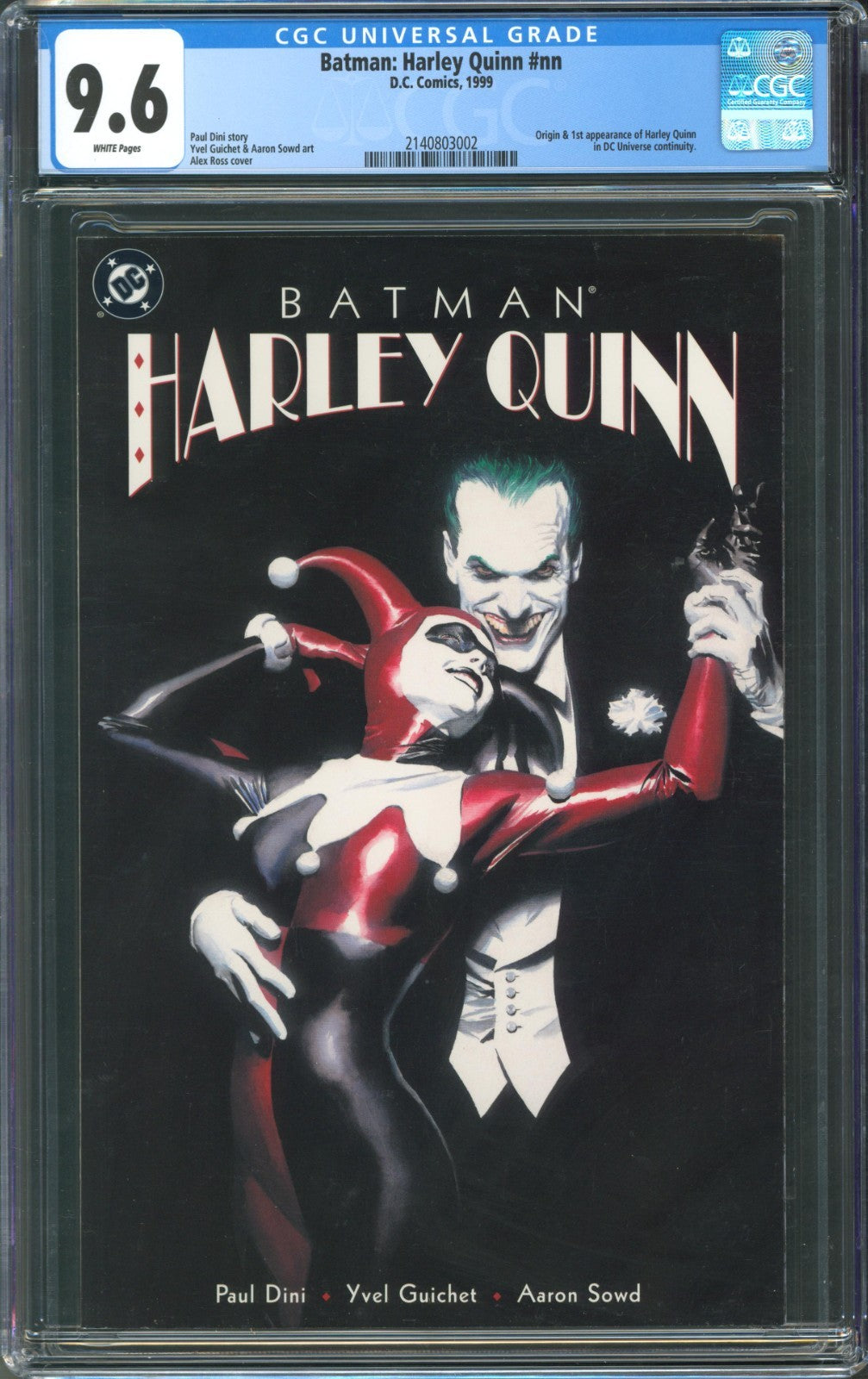 Batman: Harley Quinn #nn CGC 9.6 D.C. Comics 1999 1st Appearance of Harley Quinn