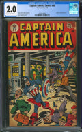 Captain America Comics #48 CGC 2.0 Timely 1945 Alex Schomburg Cover Human Torch