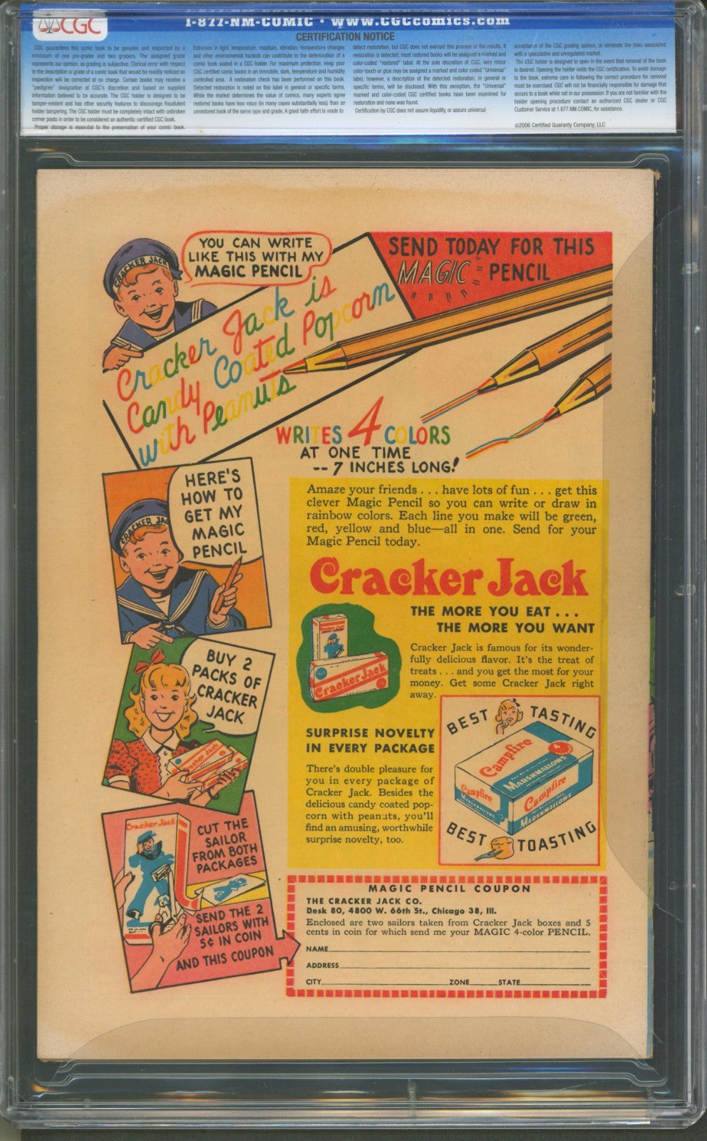 Black Cat Mystery Comics #35 CGC 8.5 Harvey Publications 1952 Atomic Explosion