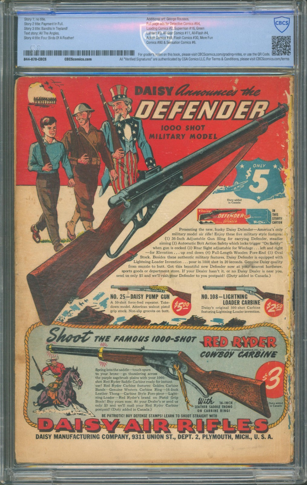 Batman #11 CBCS 1.8 D.C. Comics 1942 Classic Joker Cover