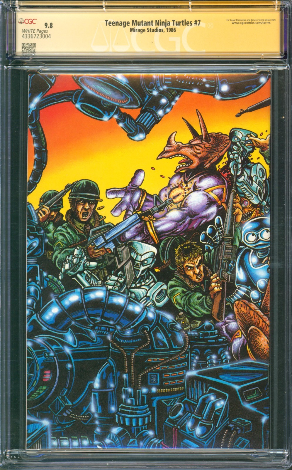 Teenage Mutant Ninja Turtles #7 CGC 9.8 Mirage 1986 Eastman Signed & Sketched