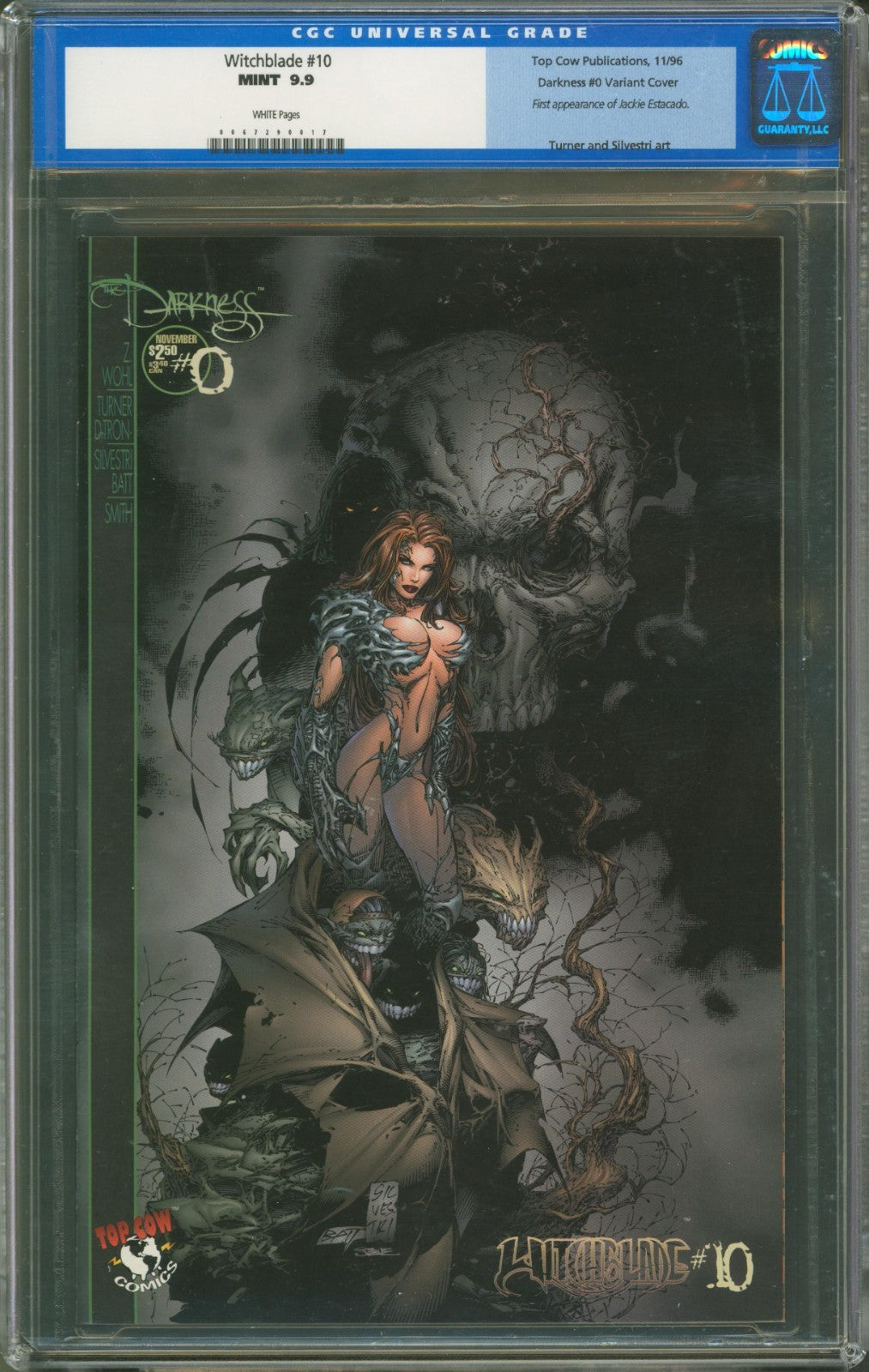 Witchblade #10 CGC 9.9 Top Cow 1996 Darkness #0 Variant 1st App of Jack Estacado