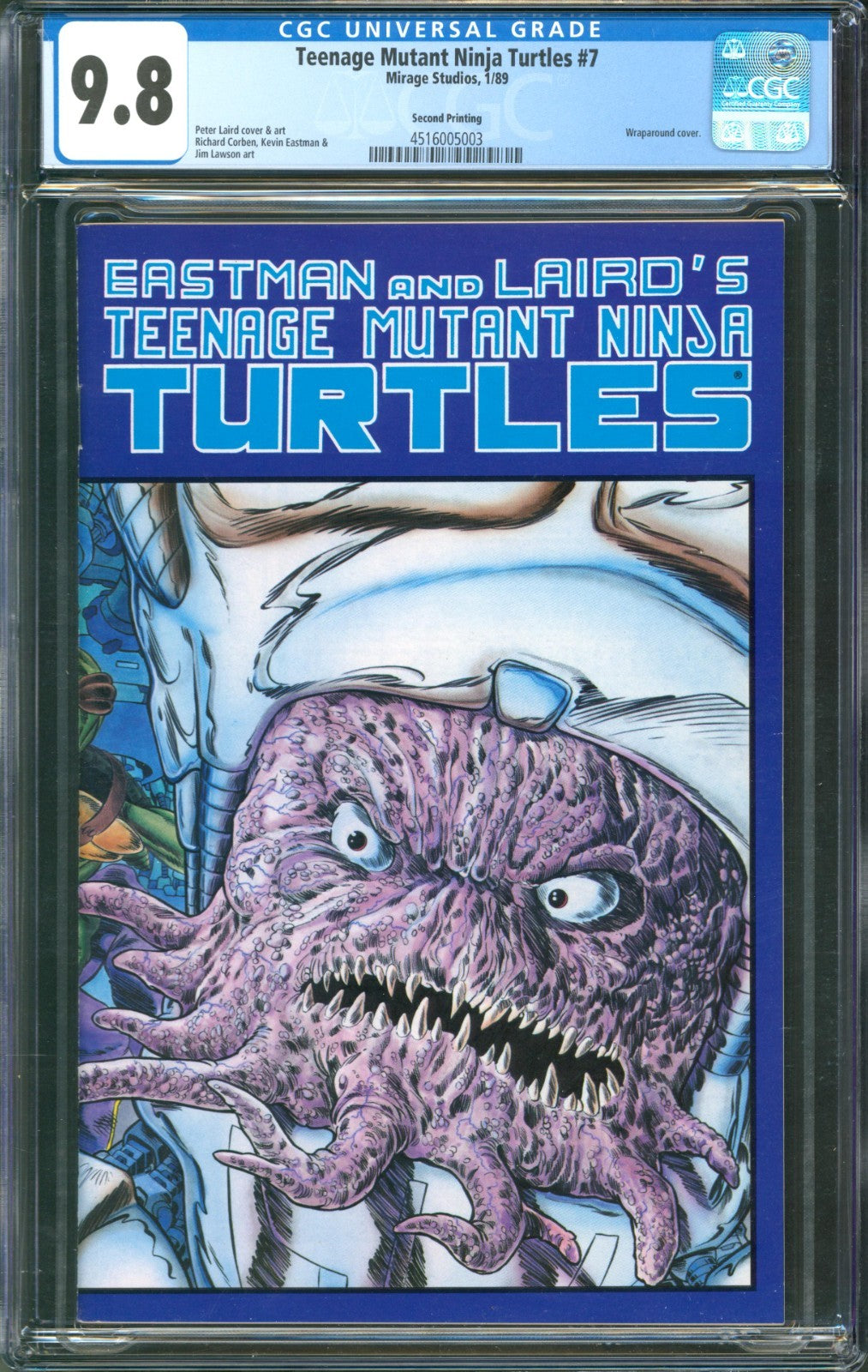 Teenage Mutant Ninja Turtles #7 CGC 9.8 Mirage 1989 2nd Printing