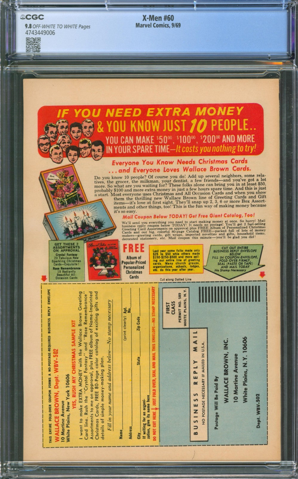 X-Men #60 CGC 9.8 Marvel Comics 1969 1st Appearance of Sauron