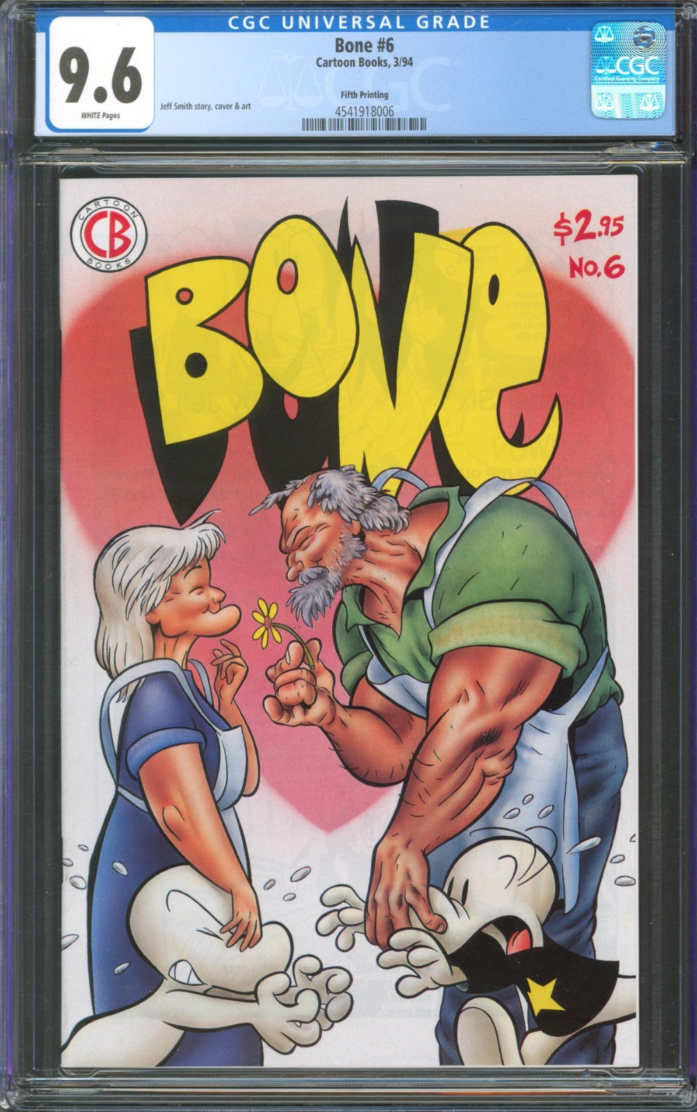 Bone #6 CGC 9.6 Cartoon Books 1994 Fifth Printing Jeff Smith Story & Art