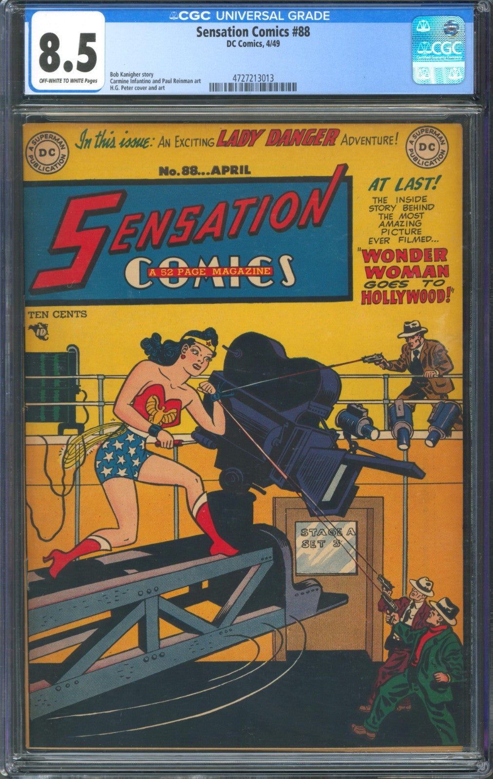 Sensation Comics #88 CGC 8.5 D.C. Comics 1949 H.G. Peter Wonder Woman Cover