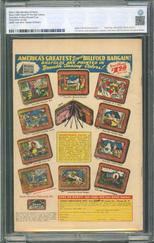 Dagar Desert Hawk #14 CBCS 7.5 Fox Features 1948 Classic Bondage Cover