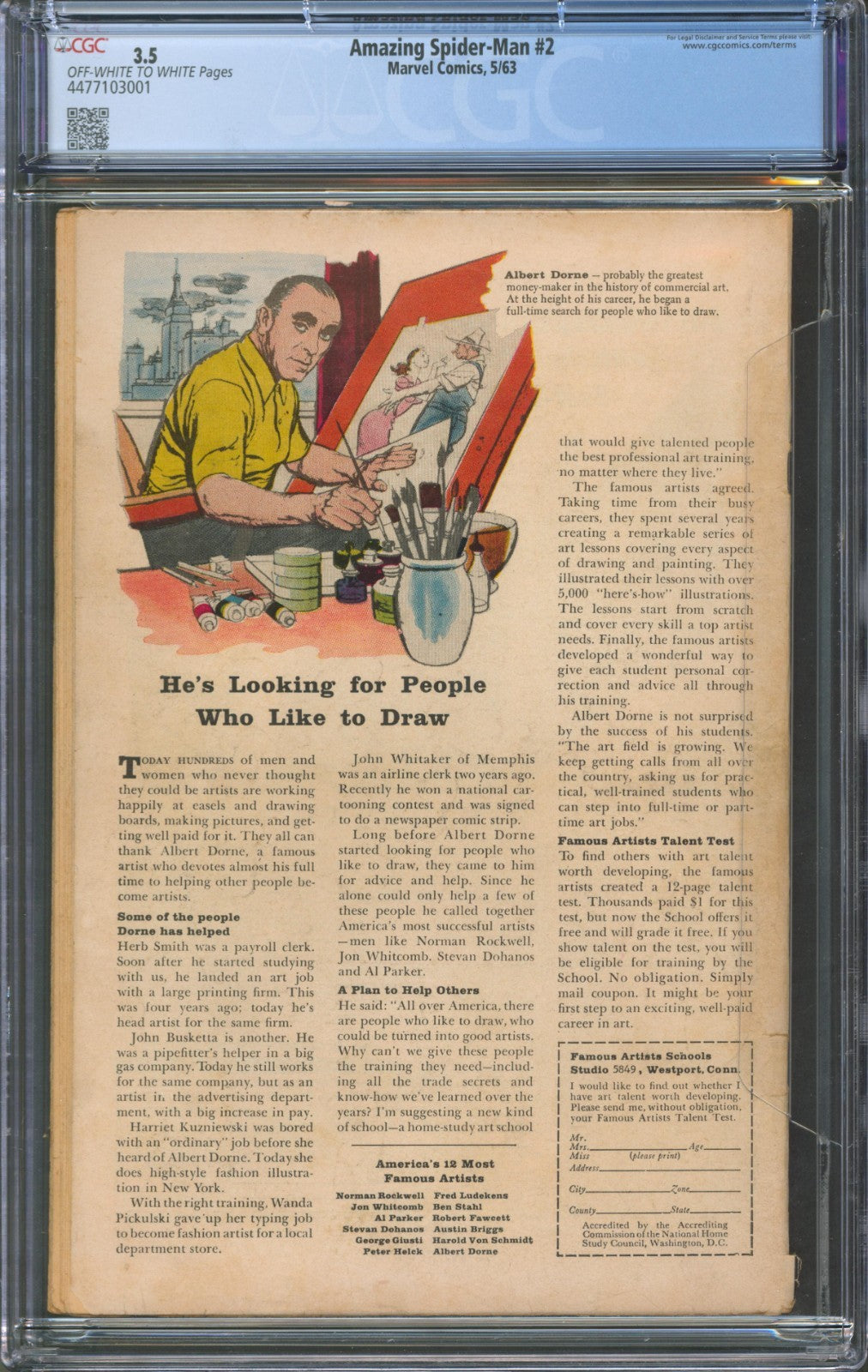 Amazing Spider-Man #2 CGC 3.5 Marvel Comics 1963 1st Appearance of the Vulture