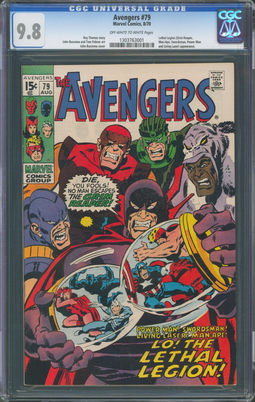 Avengers #79 CGC 9.8 Marvel Comics 1970 Power Man Appearance