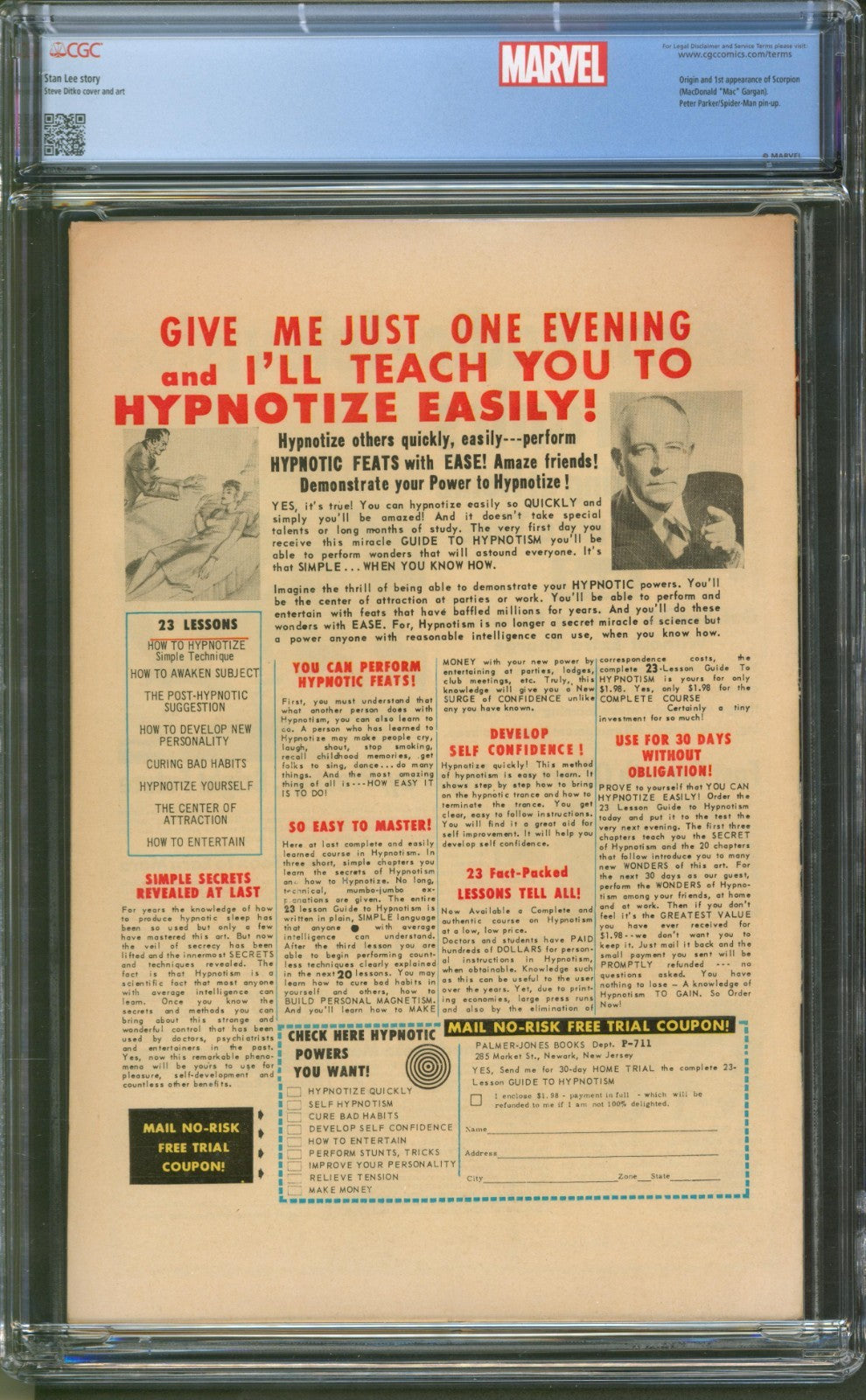Amazing Spider-Man #20 CGC 7.0 Marvel Comics 1965 1st Appearance of Scorpion