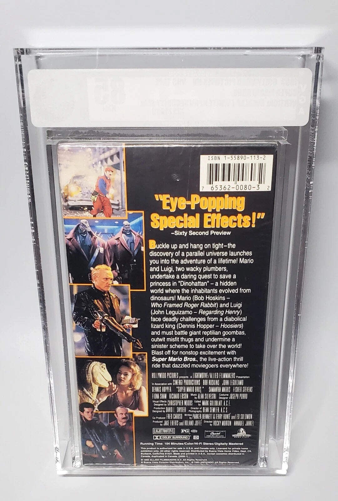 Super Mario Bros 1993 BRAND NEW SEALED VHS VGA Graded 85 Highest Graded!! Rare