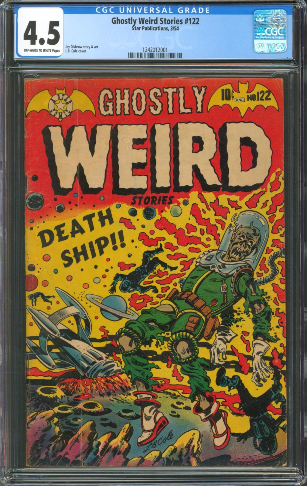 Ghostly Weird Stories #122 CGC 4.5 Star Publications 1954 L.B. Cole Cover