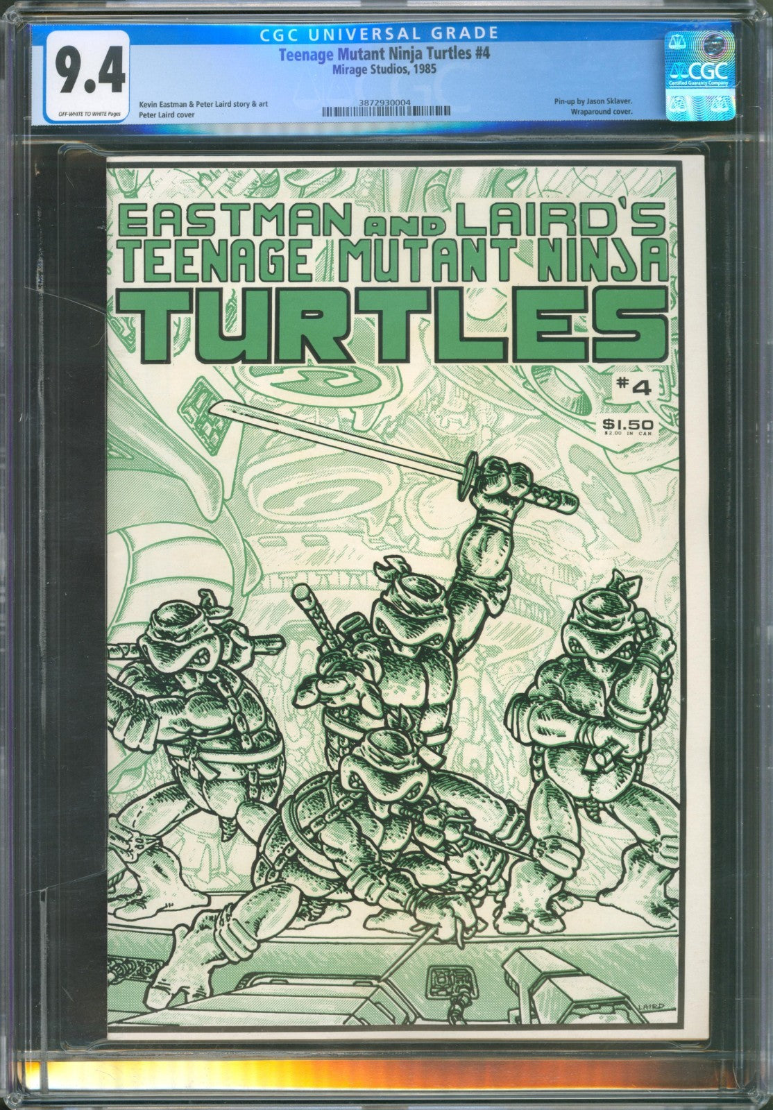 Teenage Mutant Ninja Turtles #4 CGC 9.4 Mirage Studios 1985 1st Print