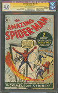Amazing Spider-Man #1 CGC 4.0 Marvel Comics 1963 Restored Signed by Stan Lee