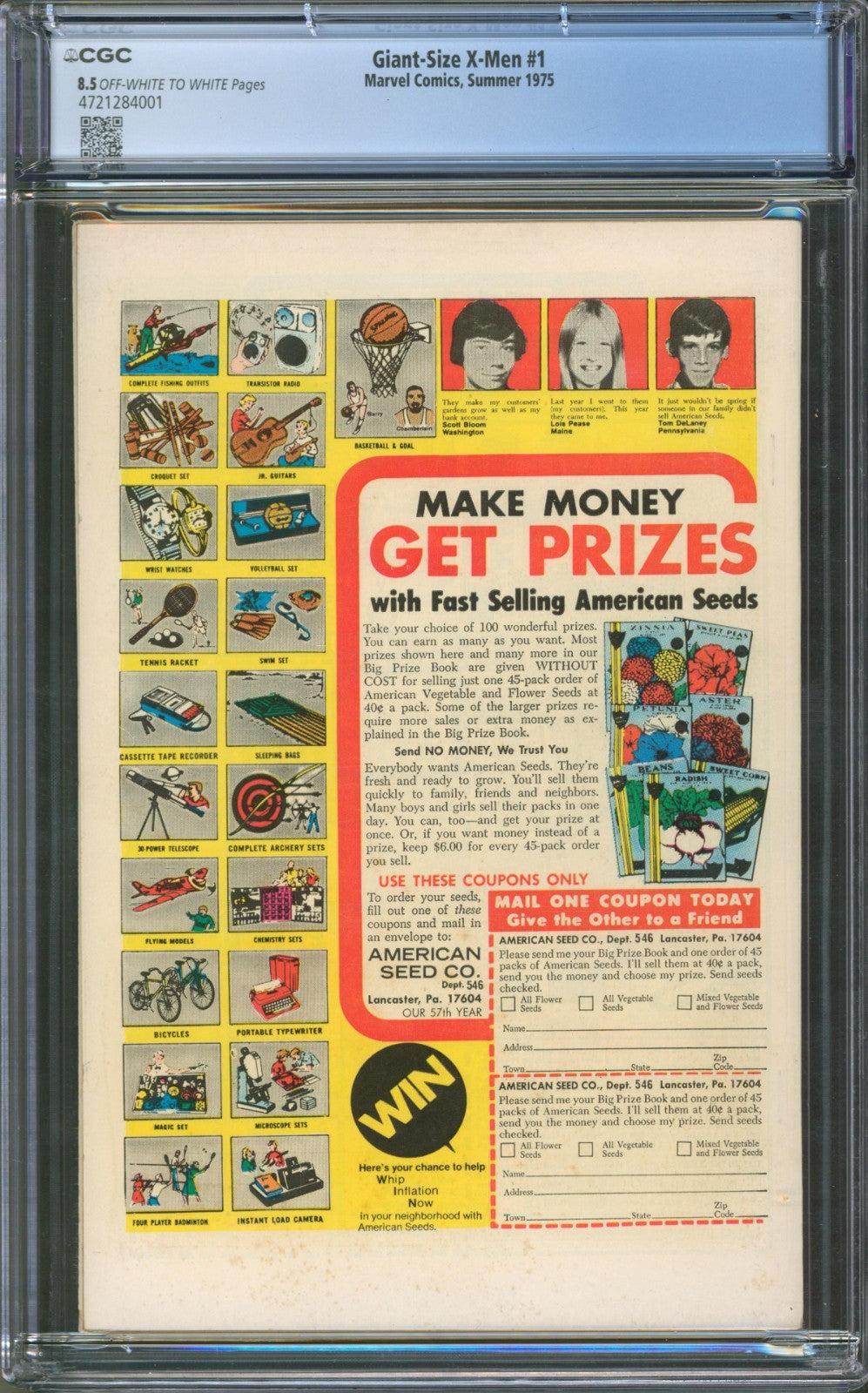 Giant-Size X-Men #1 CGC 8.5 Marvel Comics 1975 1st New X-Men Team 2nd Wolverine