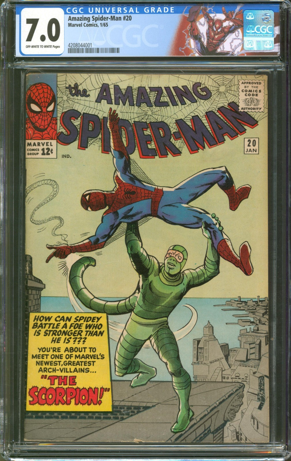 Amazing Spider-Man #20 CGC 7.0 Marvel Comics 1965 1st Appearance of Scorpion