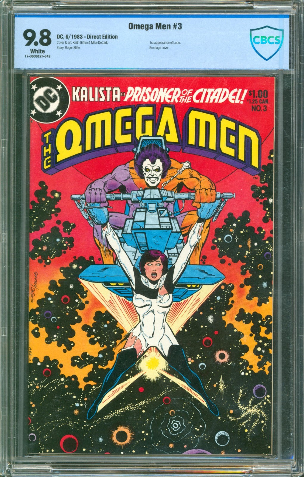 Omega Men #3 CBCS 9.8 D.C. Comics 1983 1st Appearance of Lobo Not CGC