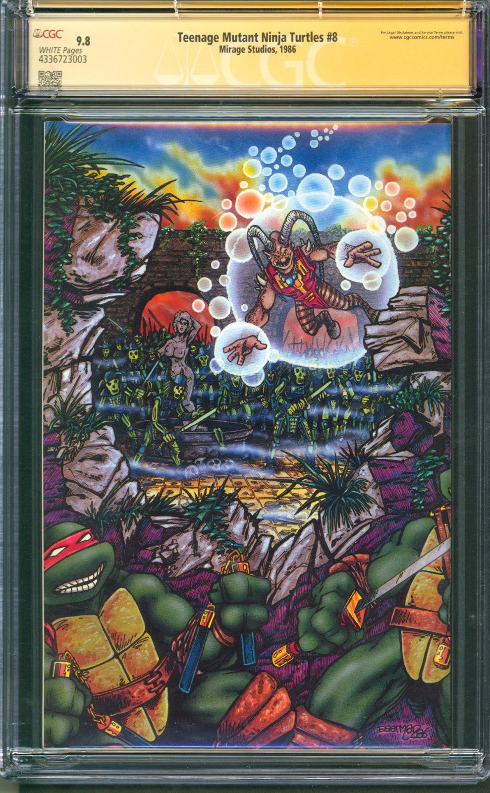 Teenage Mutant Ninja Turtles #8 CGC 9.8 Mirage 1986 Eastman Signed & Sketched