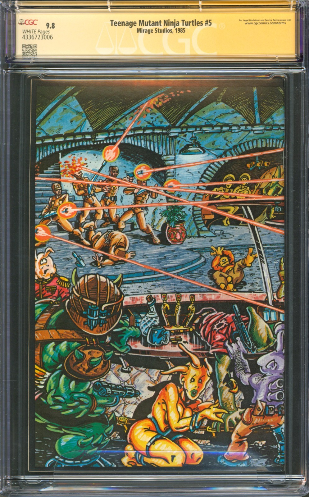 Teenage Mutant Ninja Turtles #5 CGC 9.8 Mirage 1985 1st Print Signed & Sketched