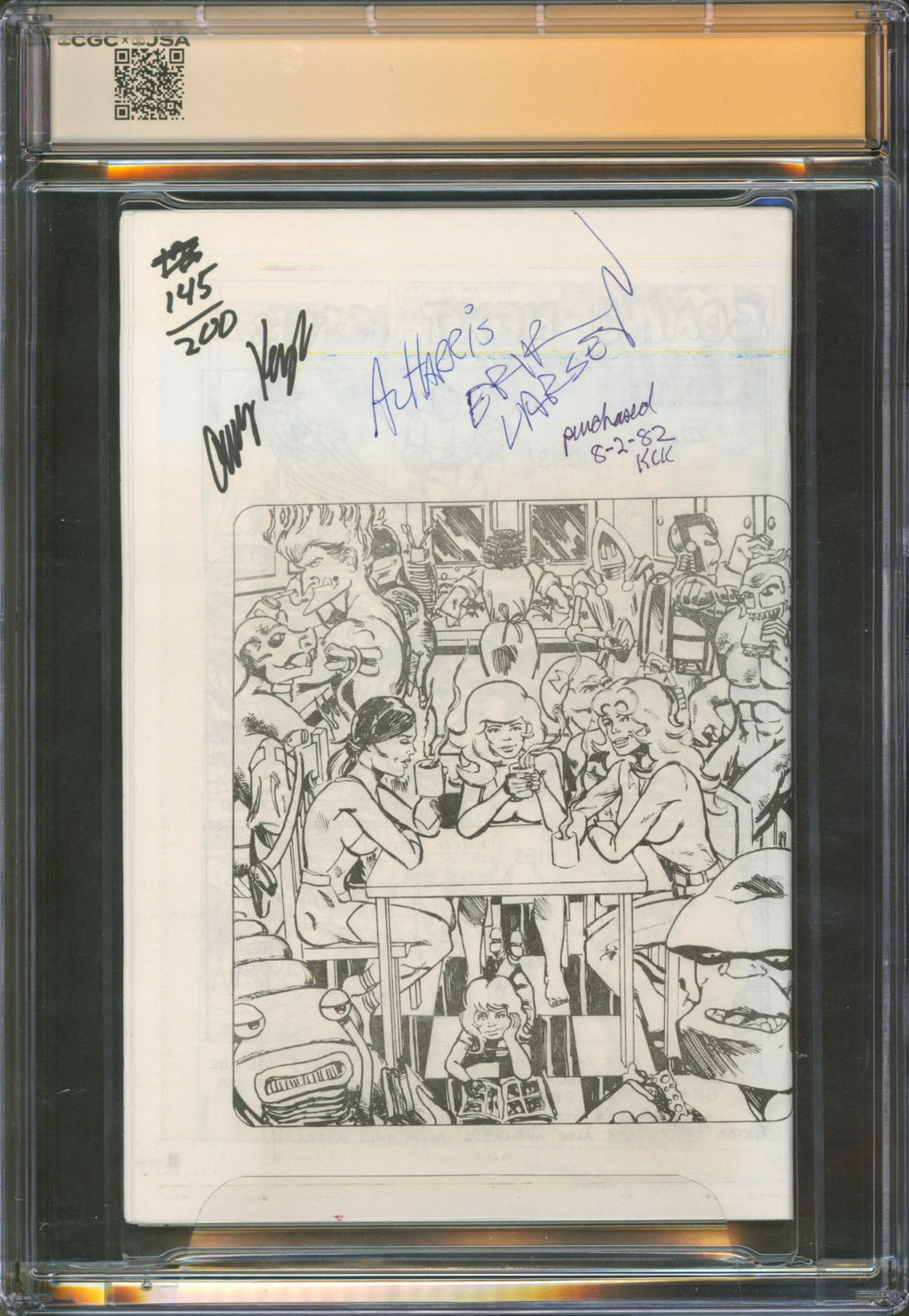Graphic Fantasy #1 CGC 9.4 Ajax Comics Group 1982 3x Signed 1st Savage Dragon