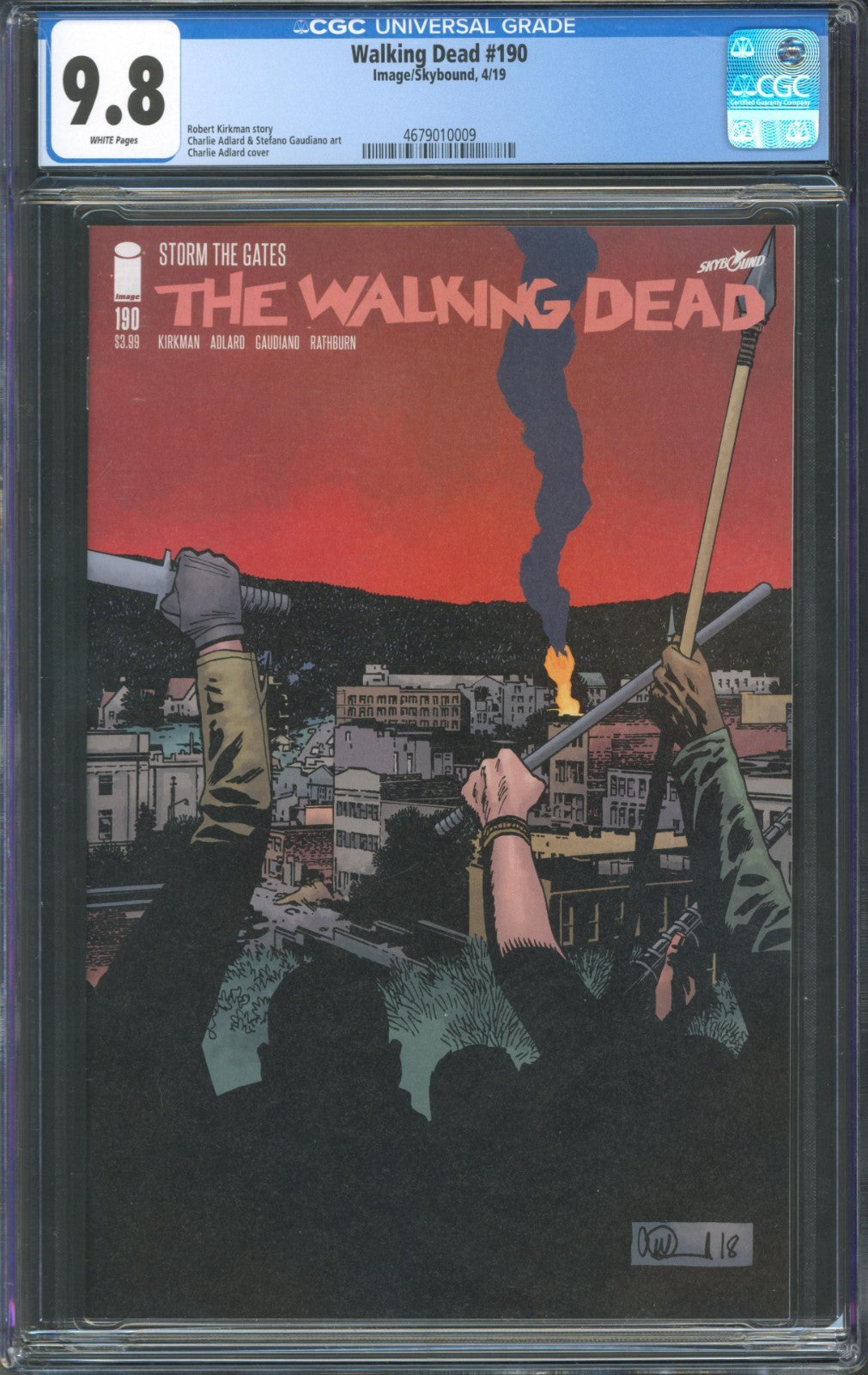 Walking Dead #190 CGC 9.8 Image/Skybound 2019 Charlie Adlard Cover Kirkman Story