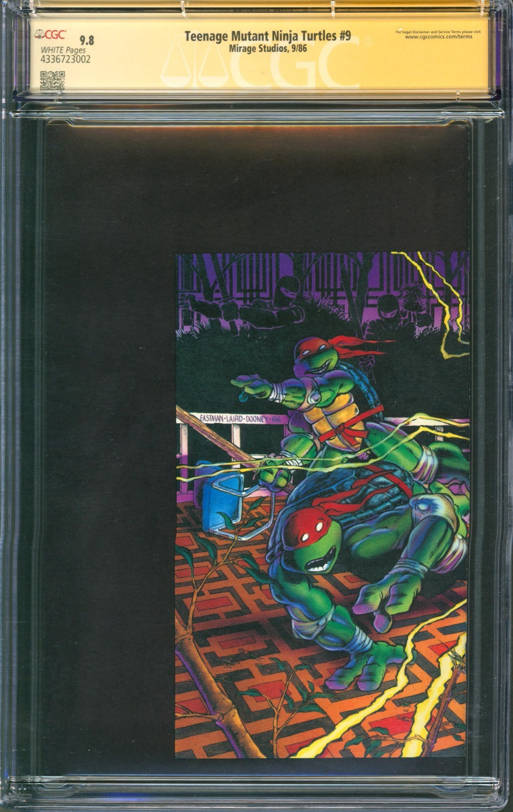 Teenage Mutant Ninja Turtles #9 CGC 9.8 Mirage 1986 Eastman Signed & Sketched