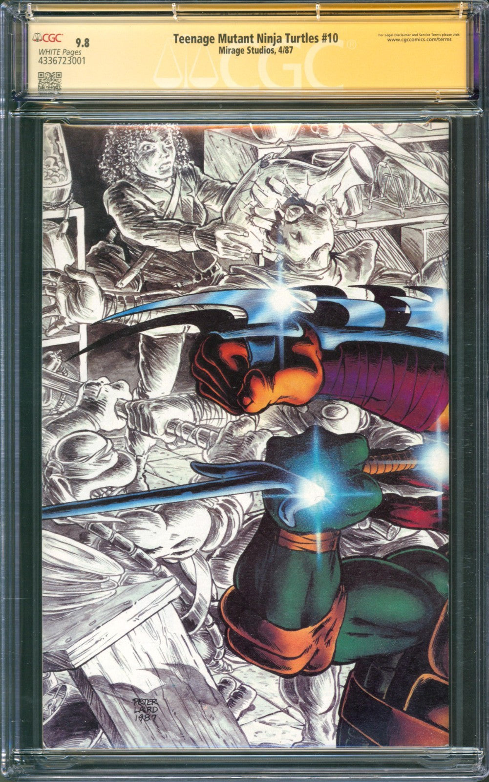 Teenage Mutant Ninja Turtles #10 CGC 9.8 Mirage 1987 Eastman Signed & Sketched