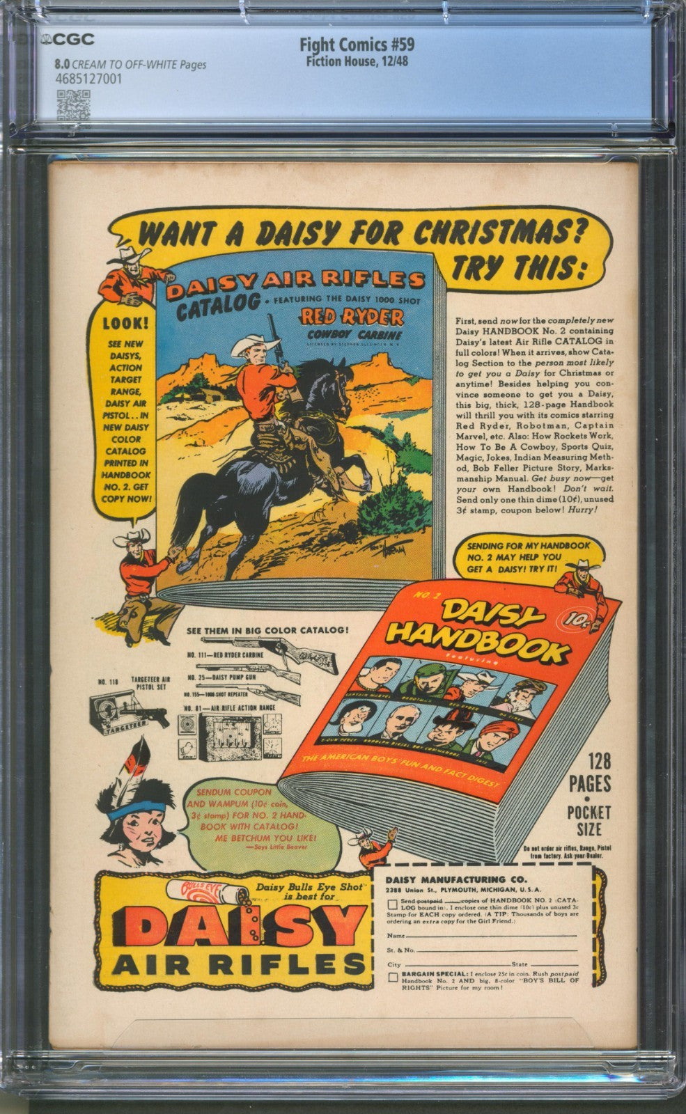 Fight Comics #59 CGC 8.0 Fiction House 1948 Tiger Girl Cover