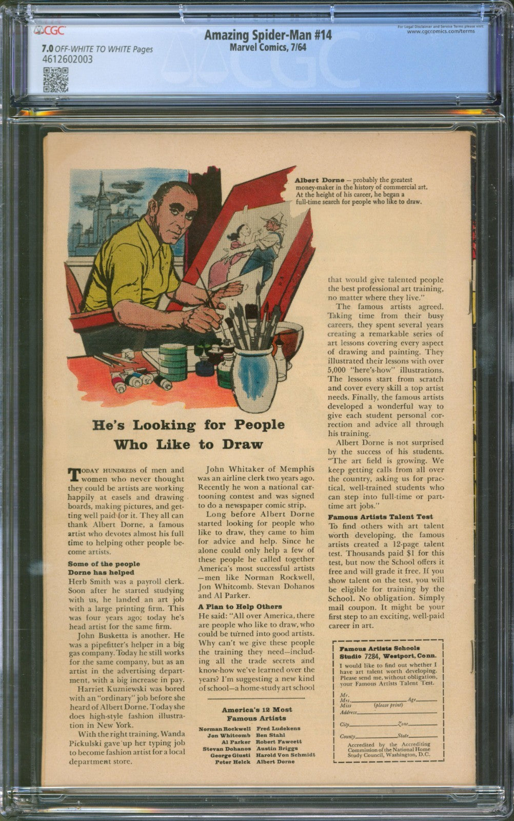 Amazing Spider-Man #14 CGC 7.0 Marvel Comics 1964 1st Appearance of Green Goblin