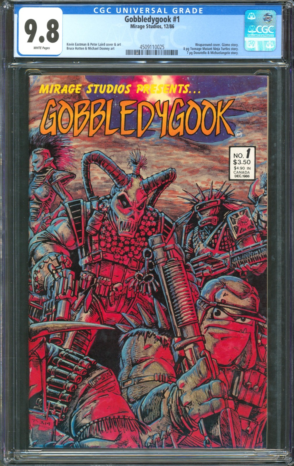 Gobbledygook #1 CGC 9.8 Mirage Studios 1986 Teenage Mutant Ninja Turtles Story