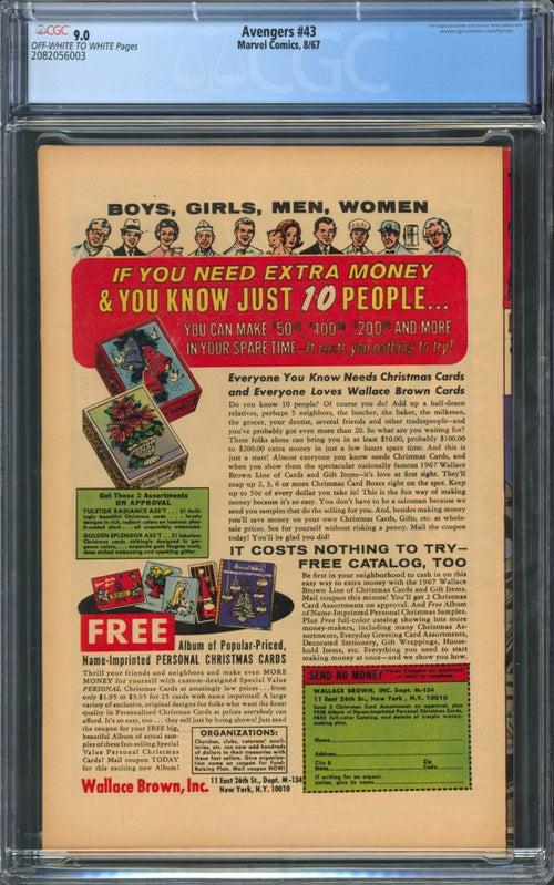 Avengers #43 CGC 9.0 Marvel Comics 1967 1st Appearance of the Red Guardian