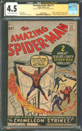 Amazing Spider-Man #1 CGC 4.5 Marvel 1963 Stan Lee Signed 1st J. Jonah Jameson