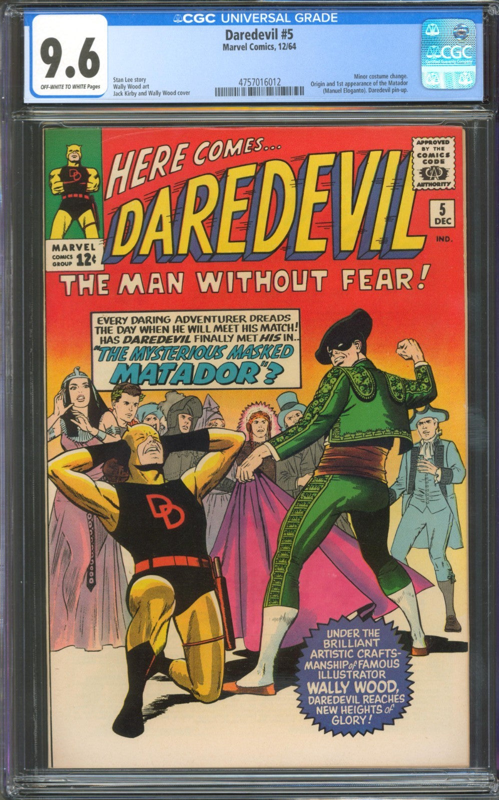 Daredevil #5 CGC 9.6 Marvel Comics 1964 1st Appearance of the Matador