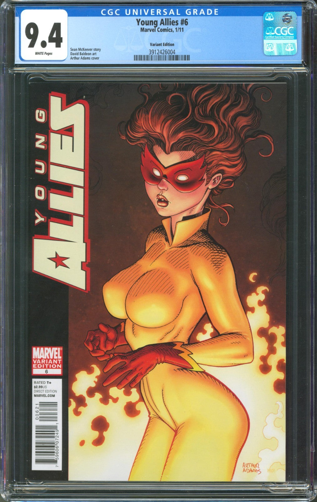 Young Allies #6 CGC 9.4 Marvel Comics 2011 Arthur Adams Variant Cover